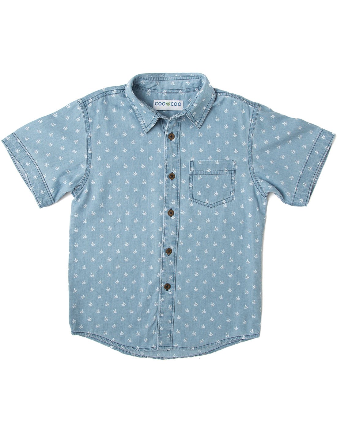 Indigo Leaf Denim Shirt