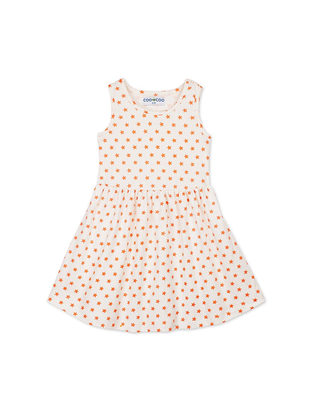 Coral Star Jersey Dress