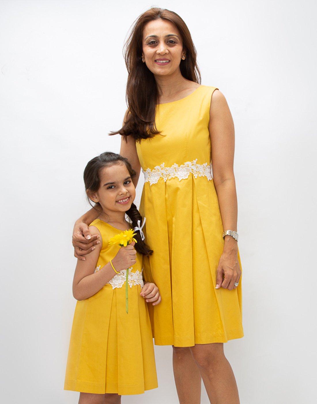 Buy Yellow Floral Print Dress Online - RK India Store View