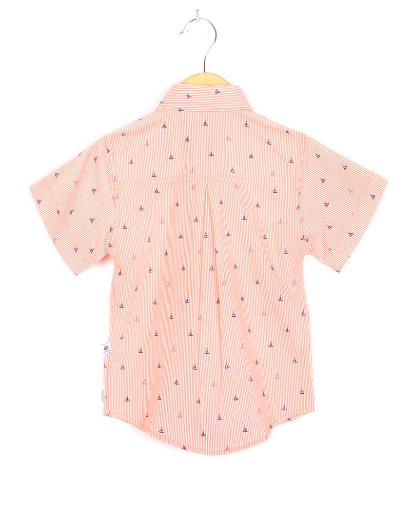 Orange Boat Stripe Shirt