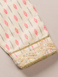 Pink Printed Crochet Lace Kurta Set with Dupatta