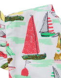 Boat Printed Top With Red Shorts